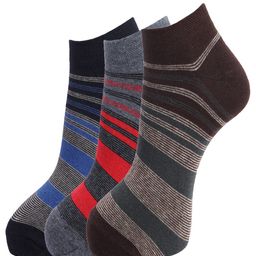 Dollar Socks Men Pack Of 3 Assorted Cotton Ankle-Length Socks-picture-8