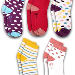 Dollar Socks Kids Pack Of 5 Assorted Cotton Ankle Length Socks-picture-8