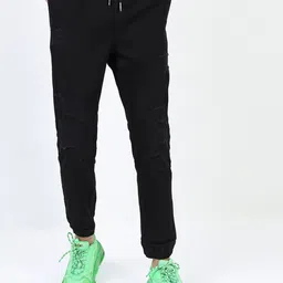 HIGHLANDER  Men Black Jogger Clean look Stretchable Jeans-image-48