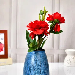 TAYHAA Blue Ceramic Flower Vase-picture-30