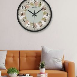 OLIVE TREE Black & White Printed Round Shaped Contemporary Analogue Wall Clock-picture-36
