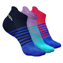 Heelium Men Pack Of 3 Striped Ankle-Length Socks-image-7