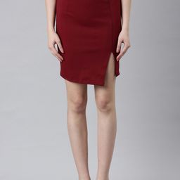 SHOWOFF Pencil Above Knee Skirt-picture-46