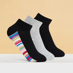 Honey by Pantaloons Women Pack Of 3 Patterned Shoe Liner Socks-picture-19