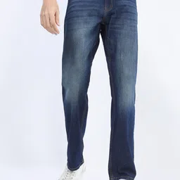 HIGHLANDER Men Blue Straight Fit Light Fade Stretchable Jeans image 1