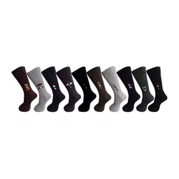 RC. ROYAL CLASS Men  Pack Of 10 Patterned Calf-Length Socks-picture-15