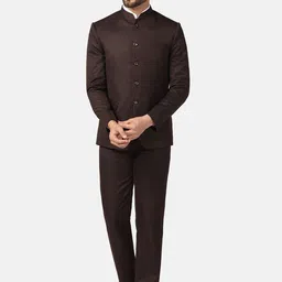 TAHVO Slim-Fit Bandhgala Two-Piece Party Suit-picture-32