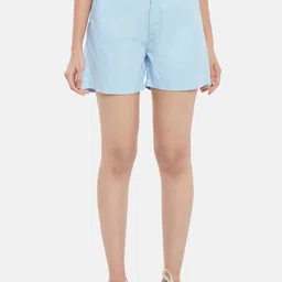 Honey by Pantaloons Women Blue Solid Shorts-image-44