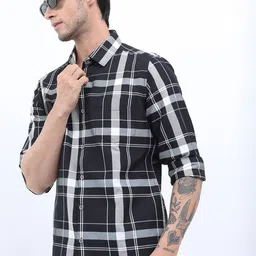 KETCH Men Slim Fit Checked Casual Shirt-picture-35