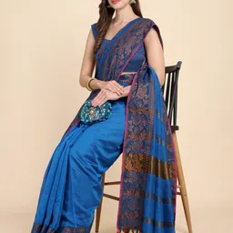 Bong ButiQ Ethnic Motifs Zari Silk Cotton Maheshwari Saree-picture-20