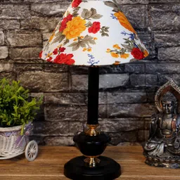 Multicolour Shade Table Lamp With Metal Base By Foziq image 2