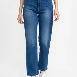 SPYKAR Women Blue Straight Fit Light Fade Jeans-image-86