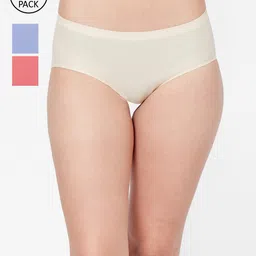 FashionRack Pack of 3 Solid Assorted Hipster Briefs  910_SBluPe-picture-29