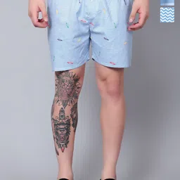 BAWERIN Pack Of 3 Printed Breathable Pure Cotton Boxers 114-image-65