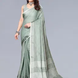 VASTRA-THE FACTORY STORE Woven Design Zari Border Saree-picture-25