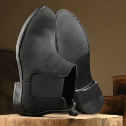 Hirels Men Suede Mid-Top Ankle Chelsea Boots-image-58