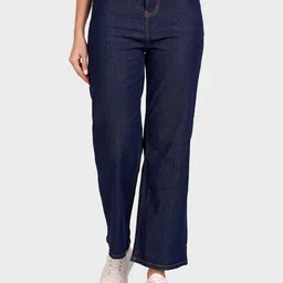 Roadster Women Navy Blue Flared Mid-Rise Denim Jeans-picture-33