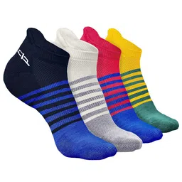 Heelium Men Pack Of 4 Bamboo Odour-Free Ankle Length Socks-picture-27
