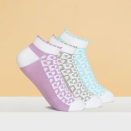 Honey by Pantaloons Women Pack Of 3 Patterned Ankle Length Socks-picture-30