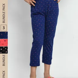 BAESD Girls Pack Of 3 Printed Pure Cotton Capris-picture-24