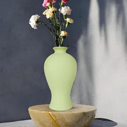 LASAKI Apsara Lime Green Ceramic Flower Vase-image-12