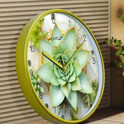 RANDOM Green & White Printed Contemporary Wall Clock-picture-1