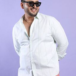 Instafab Plus Size Striped Classic Regular Fit Cotton Casual Shirt-picture-30