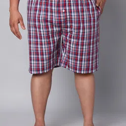URBAN SCOTTISH Plus Size Checked Pure Cotton Boxers USBX132-picture-19