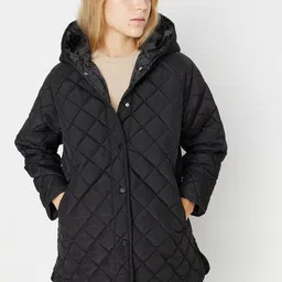 Trendyol Hooded Longline Quilted Jacket-picture-13