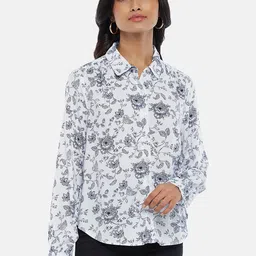Honey by Pantaloons Women Off White Floral Printed Casual Shirt-picture-18