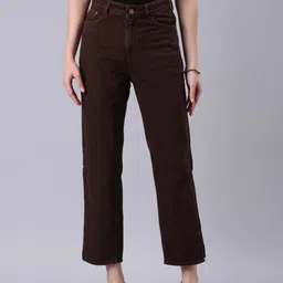 SHOWOFF Women Clean Look Mid-Rise Wide Leg Jeans-image-73