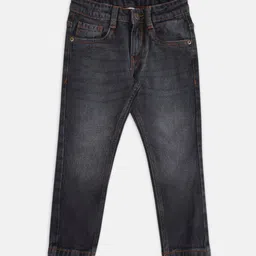 Pantaloons Junior Boys Black Tapered Fit Light Fade Jeans-picture-33