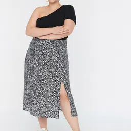 Trendyol Animal Printed Knee-Length A-Line Skirt-picture-6