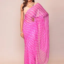 ZARI Leheriya Printed Chiffon Saree-picture-51