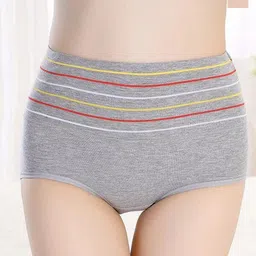 SHREE GANESH FASHION Pack Of 2 Striped Cotton Hipster Briefs 2076 GR CRM 002 M-picture-33