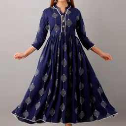 HANUMNTRA Ethnic Motifs Printed Fit & Flare Ethnic Dress-picture-41