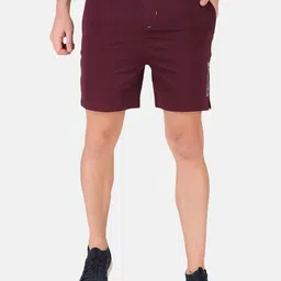 FITINC Men Maroon Slim Fit Training or Gym Sports Shorts with Antimicrobial Technology-picture-42