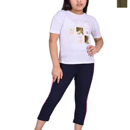 BAESD Girls Pack Of 2 High Rise Relaxed Fit Cotton Capris-picture-35