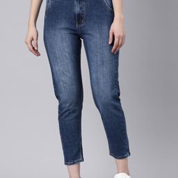 SHOWOFF Women Clean Look Light Fade Stretchable Mom Fit Jeans-picture-34