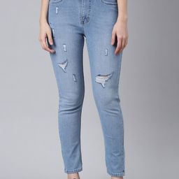 SHOWOFF Women Skinny Fit Mildly Distressed Stretchable Jeans-picture-29