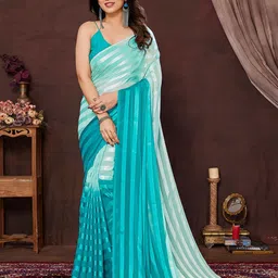ANAND SAREES Striped Satin Saree-image-35