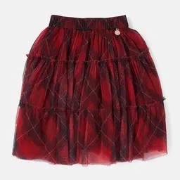 Angel & Rocket Girls Checked Flared Skirts-picture-31