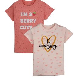 Gini and Jony Girls Pack Of 2 Typography Printed Cotton T-shirt-picture-16