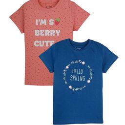 Gini and Jony Girls Pack of 2 Typography Printed Cotton T-shirts-picture-14