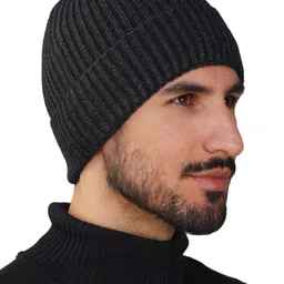 iSWEVEN Unisex Self Design Woollen Beanie-picture-26
