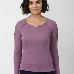FOREVER 21 Women Purple Solid Top-picture-20