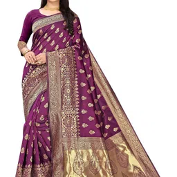 Leeza Store Ethnic Motifs Banarasi Saree-image-28
