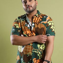 Instafab Plus Plus Size Floral Opaque Printed Casual Shirt-picture-43