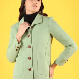 CHKOKKO Spread Collar Long Sleeves Over Coat-picture-16