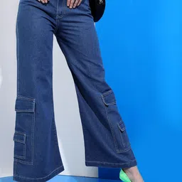 Tokyo Talkies Women Blue Flared High Rise Jeans-picture-39